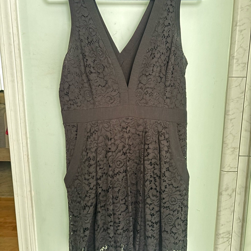 Free People Black Lace Mini Dress